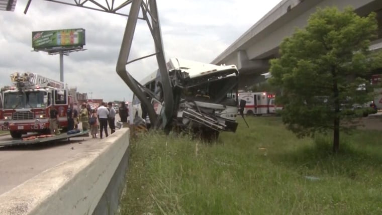Multiple People Injured In Houston Bus Crash