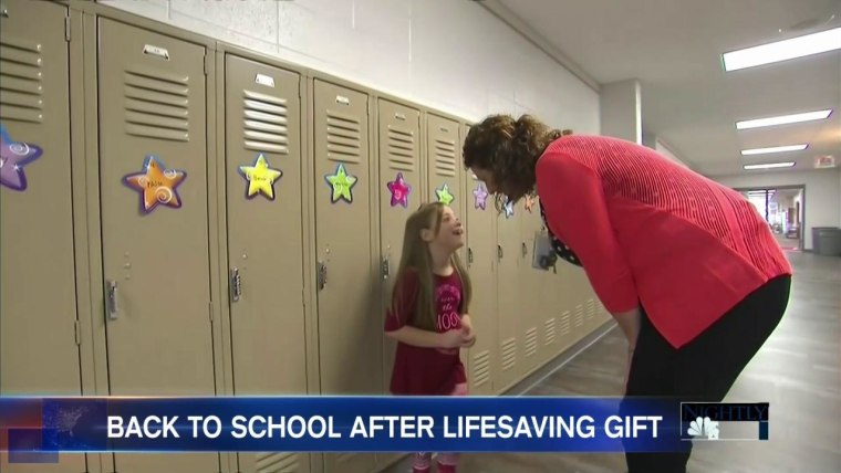 760px x 428px - It's Back to School for 8-Year-Old Girl After Lifesaving Gift