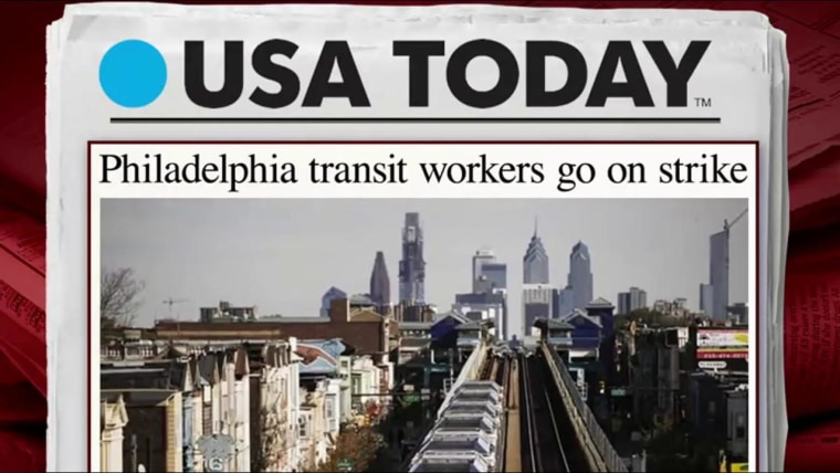 Transit Workers In Philadelphia Go On Strike