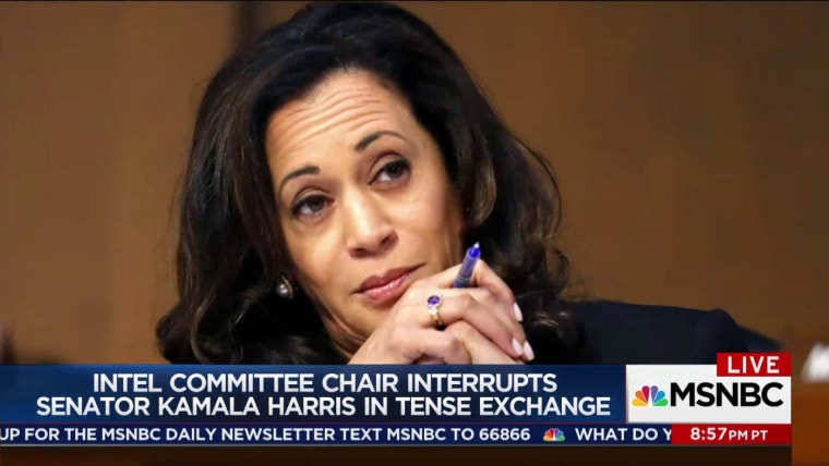 Sen. Kamala Harris reacts to scolding by GOP senators