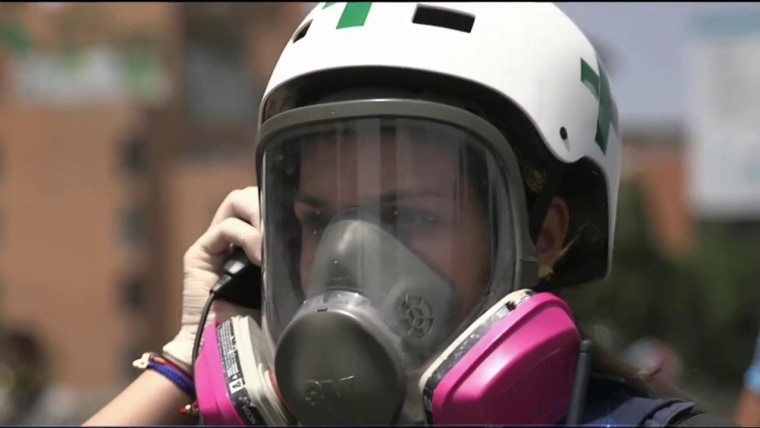 Venezuela’s ‘Green Helmets’ Risk Lives to Treat Wounded