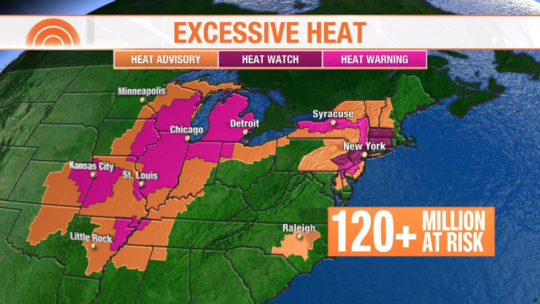 Dangerous heat wave to blanket 120 million people across US