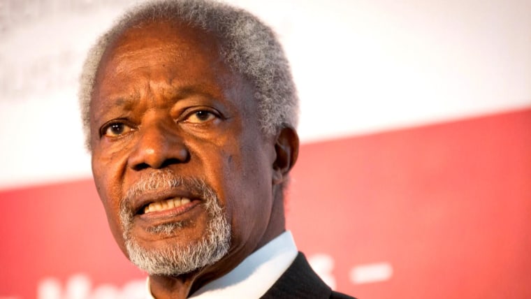 Kofi Annan former United Nations secretary general and Nobel Peace