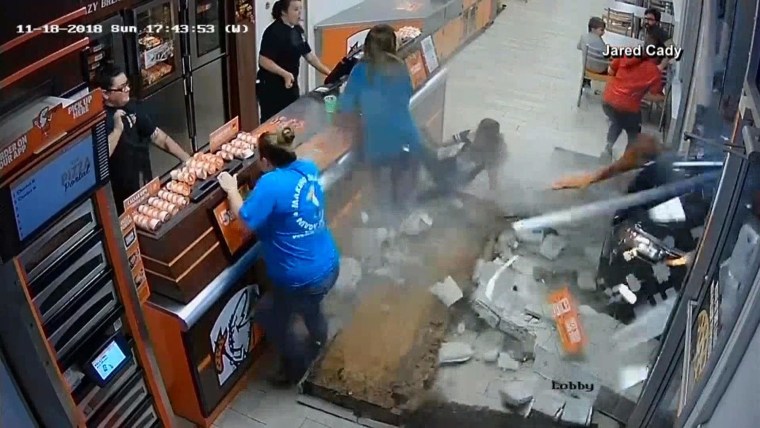 Dramatic video shows car plowing through Little Caesars in Florida