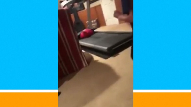 Teens discover treadmill trick with a bouncy ball