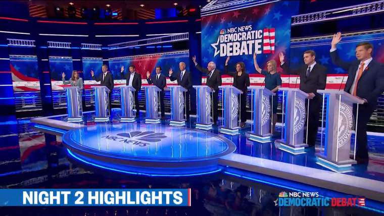 Watch Highlights from night two of the Democratic presidential debate