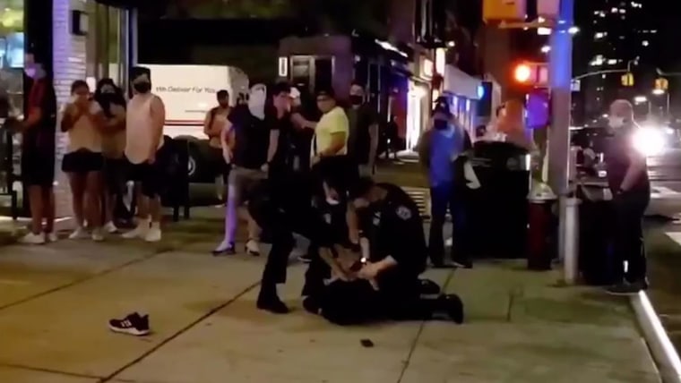 Video shows NYPD officer slam man onto sidewalk in arrest outside ...