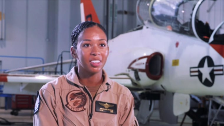 Navy's first Black female tactical fighter pilot receives Wings of
