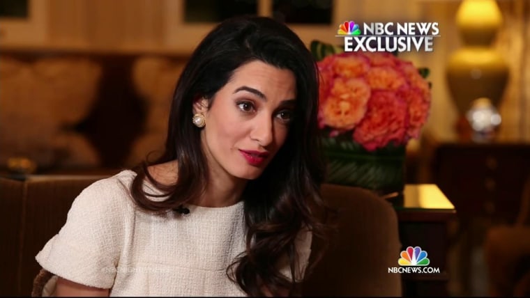 Amal Clooney Discusses Latest Human Rights Battle in NBC News Exclusive