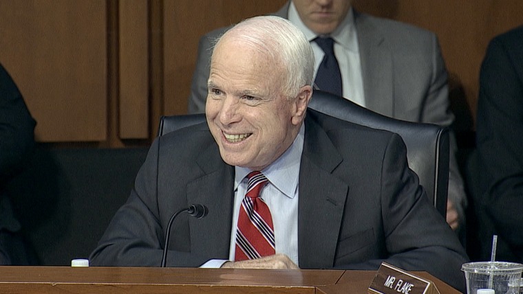 McCain gives Heinz Kerry friendly warning before questioning husband