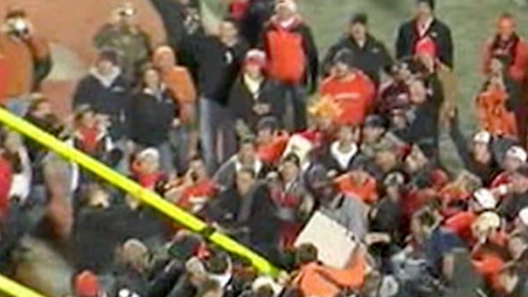 Fan riot after football game leaves many hurt
