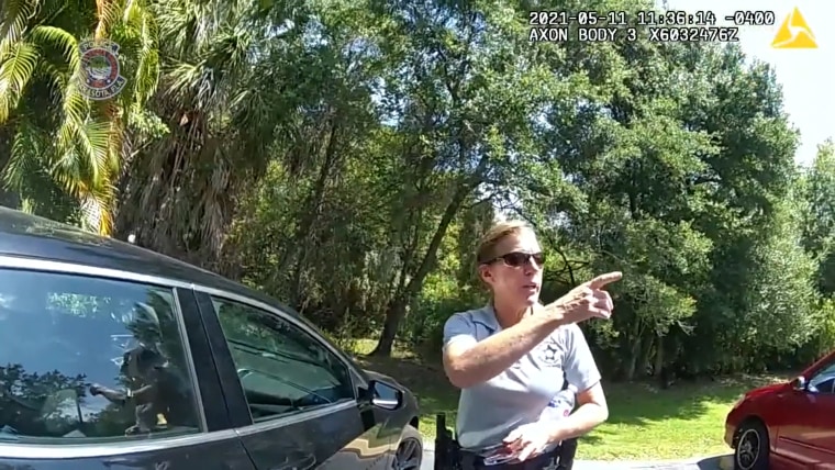 Florida police rescue dog left in hot car