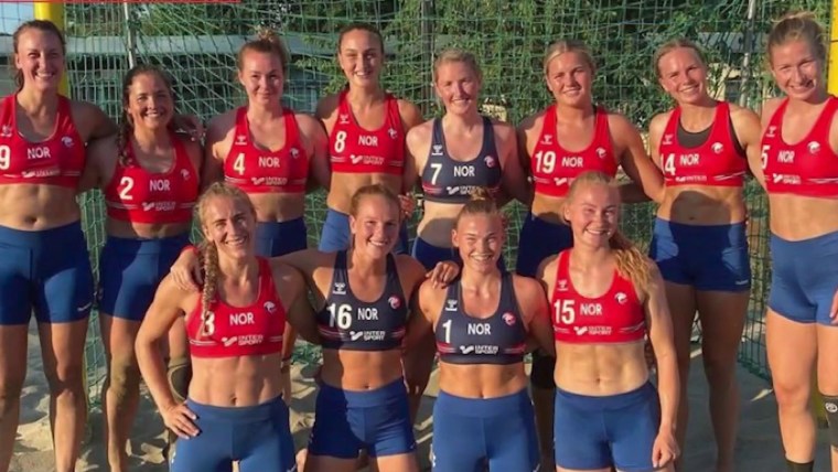 Pink offers to cover Norwegian women's beach handball team ...