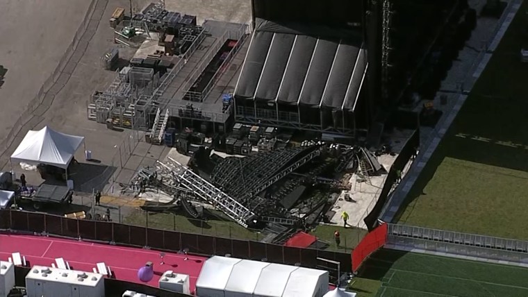 Video screen collapses ahead of Rolling Loud music festival in Florida