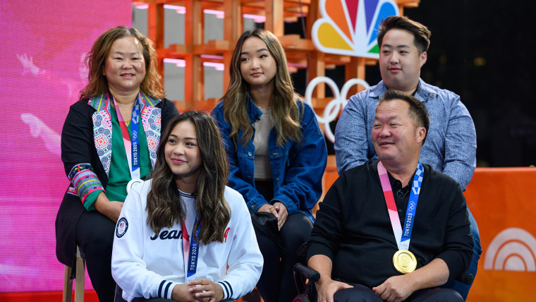 Suni Lee tears up watching video of gymnast from Hmong family