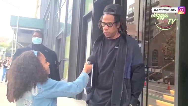 Jay-Z talks to 11-year-old reporter