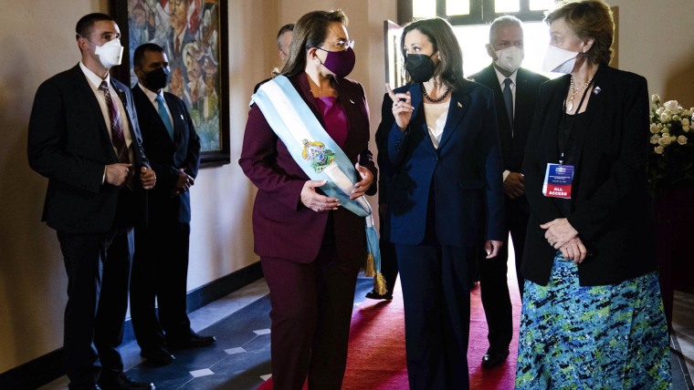 Wakil Presiden Harris bertemu dengan presiden perempuan pertama Honduras