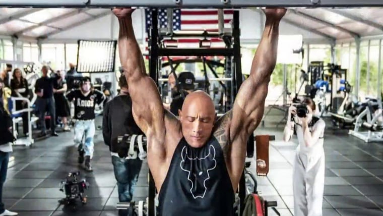 The rock on sale morning workout