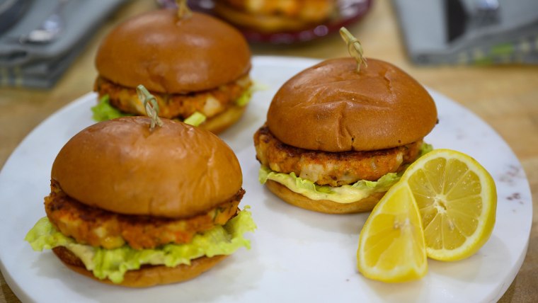 Shrimp Burgers Recipe - Dinner, then Dessert