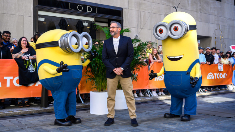 Steve Carell stops by the TODAY Plaza -- and brings some Minions