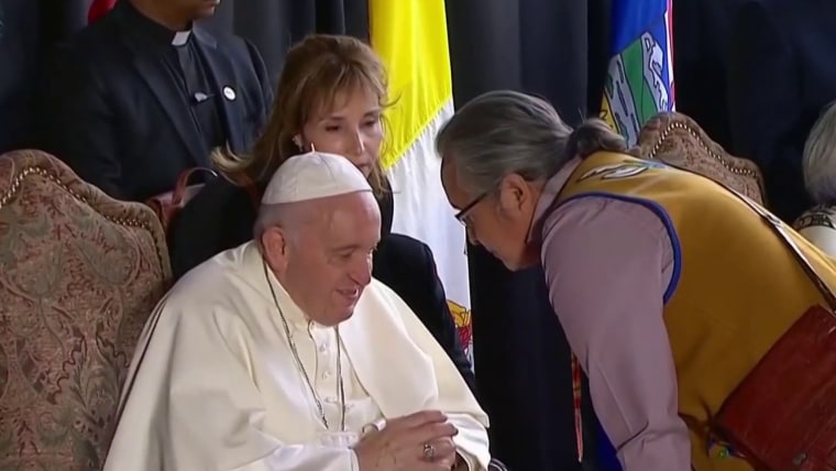 Pope lands in Canada, apologizing for the church’s Indigenous abuse