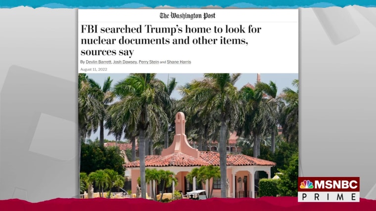 Documents relating to nuclear weapons' among targets of FBI search of  Mar-a-Lago: WaPo
