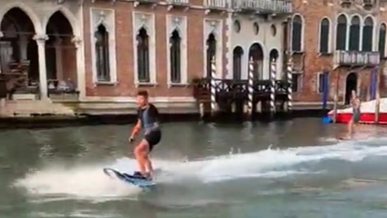 Venice mayor searches for young men foil surfing along Grand Canal