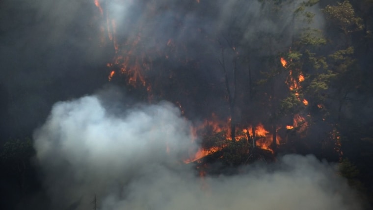 Kebakaran Rum Creek di Oregon terus berkobar saat petugas pemadam kebakaran bekerja untuk menahannya