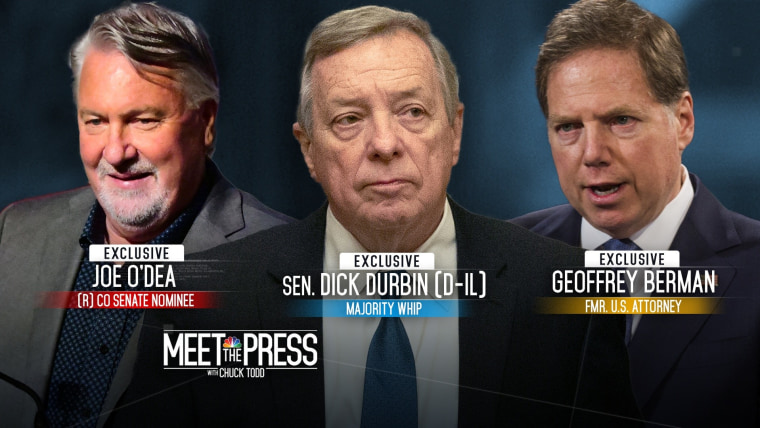 Sept. 18 — Sen. Dick Durbin, Joe O’Dea, Geoffrey Berman