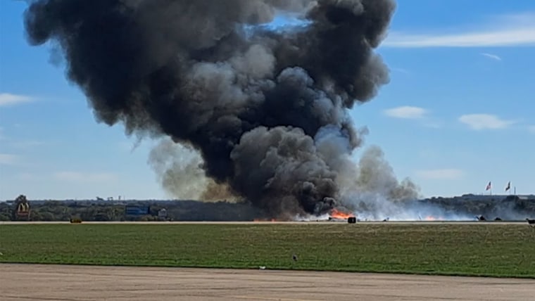 Six lifeless after two planes collide in fiery midflight crash at World Conflict II air present in Dallas