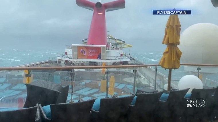 carnival cruise line storm 2023