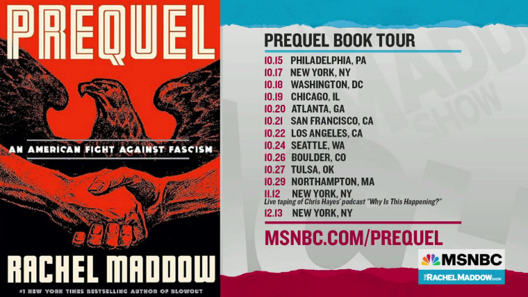 rachel maddow prequel book tour dates
