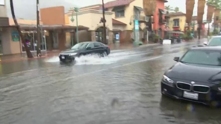 Dodger Stadium completely flooded by Tropical Storm Hilary