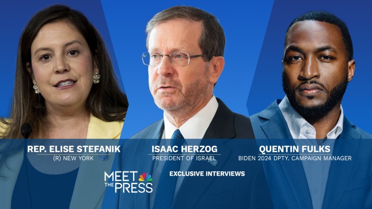 January 7 — Rep. Elise Stefanik, Israeli President Isaac Herzog and Quentin Fulks