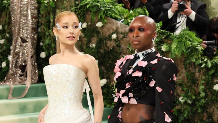 ‘Wicked’ stars Ariana Grande and Cynthia Erivo reunite at the 2024 Met Gala