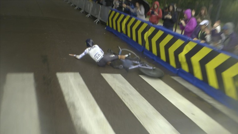 Slip 'N Slide: Rain wreaks havoc on cycling time trial