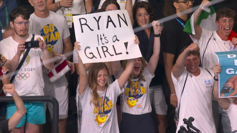 Ryan, its a girl: Ryan Murphy gets surprise gender reveal at Olympics