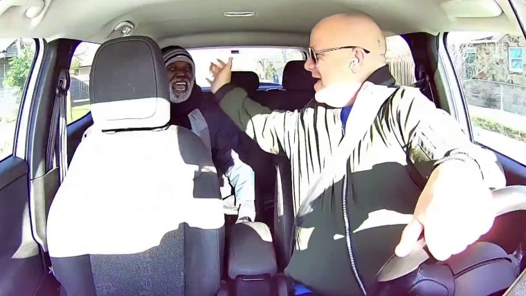 Watch: Rideshare driver and passenger share unexpected reunion!