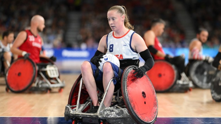 Wheelchair rugby player makes history as first woman to play on Paralympic team