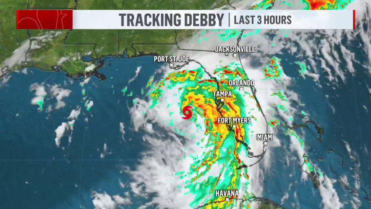 Tropical Storm Debby tracker