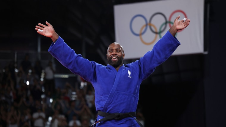Riner makes Olympic judo history with Paris 100+kg victory