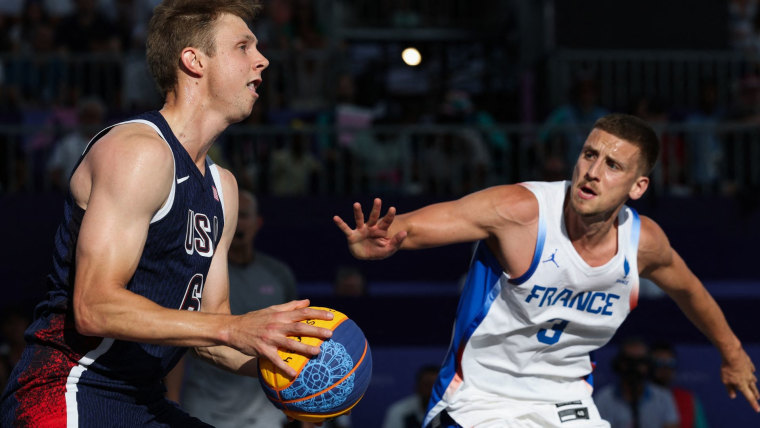 Barry carries U.S. men's 3x3 to first win of Paris Games