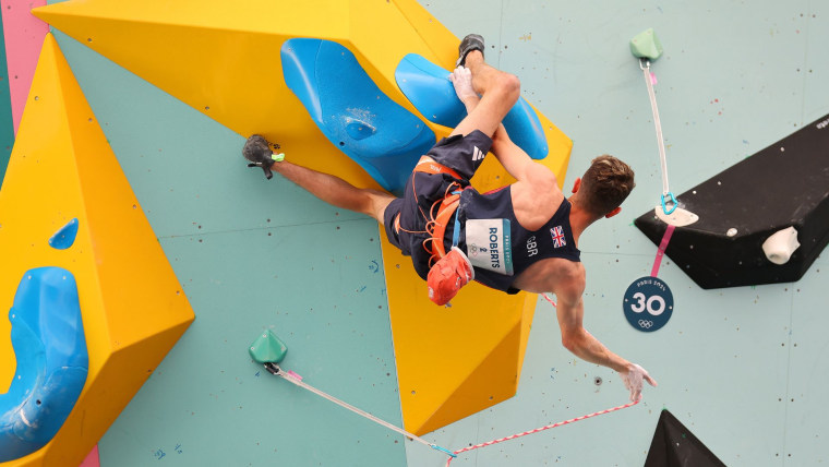 British climber Roberts grips onto gold in lead final