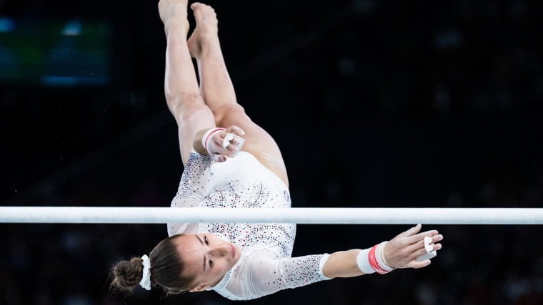 Kaylia Nemour makes Algerian history with uneven bars gold