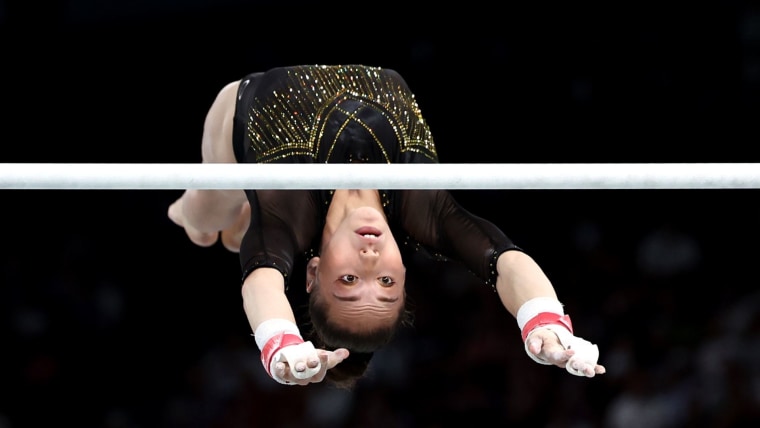 Kaylia Nemour proves to be a top contender on uneven bars