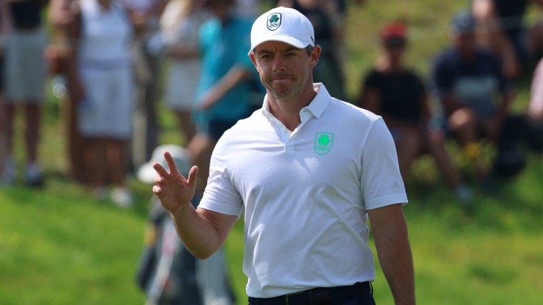 Pin seeker: Rory McIlroy hits flagstick from 260 yards