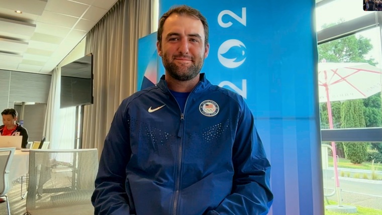 Scheffler tells Tirico: 'Amazing to be on the Olympic stage'