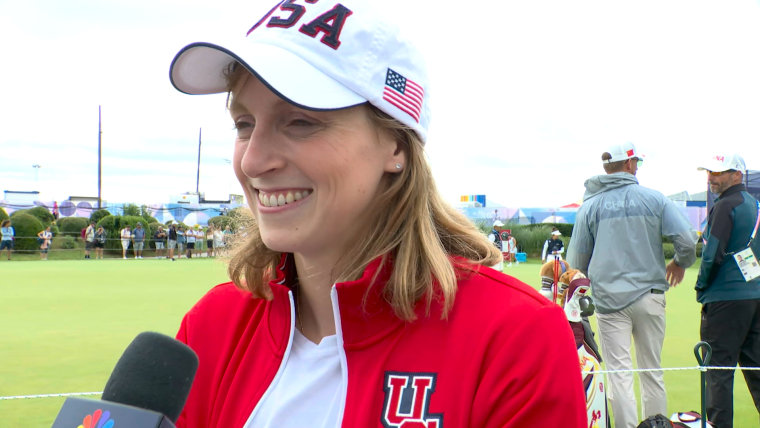 Olympic legend Katie Ledecky watching Stanford bud in golf