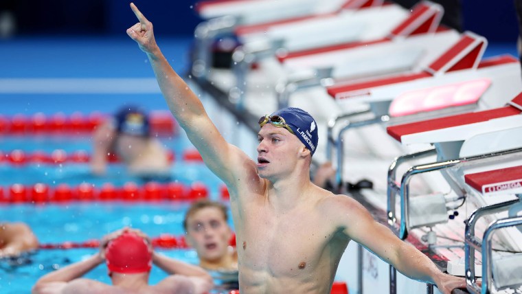 Swimming finishes but they get increasingly farther away