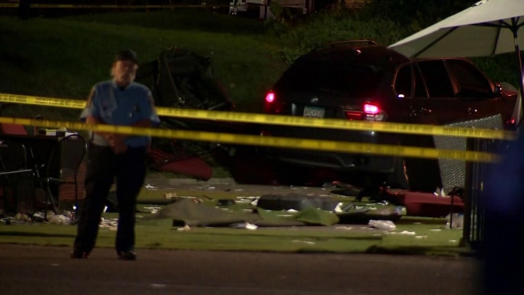 Two dead and three injured after man drives his car through restaurant ...